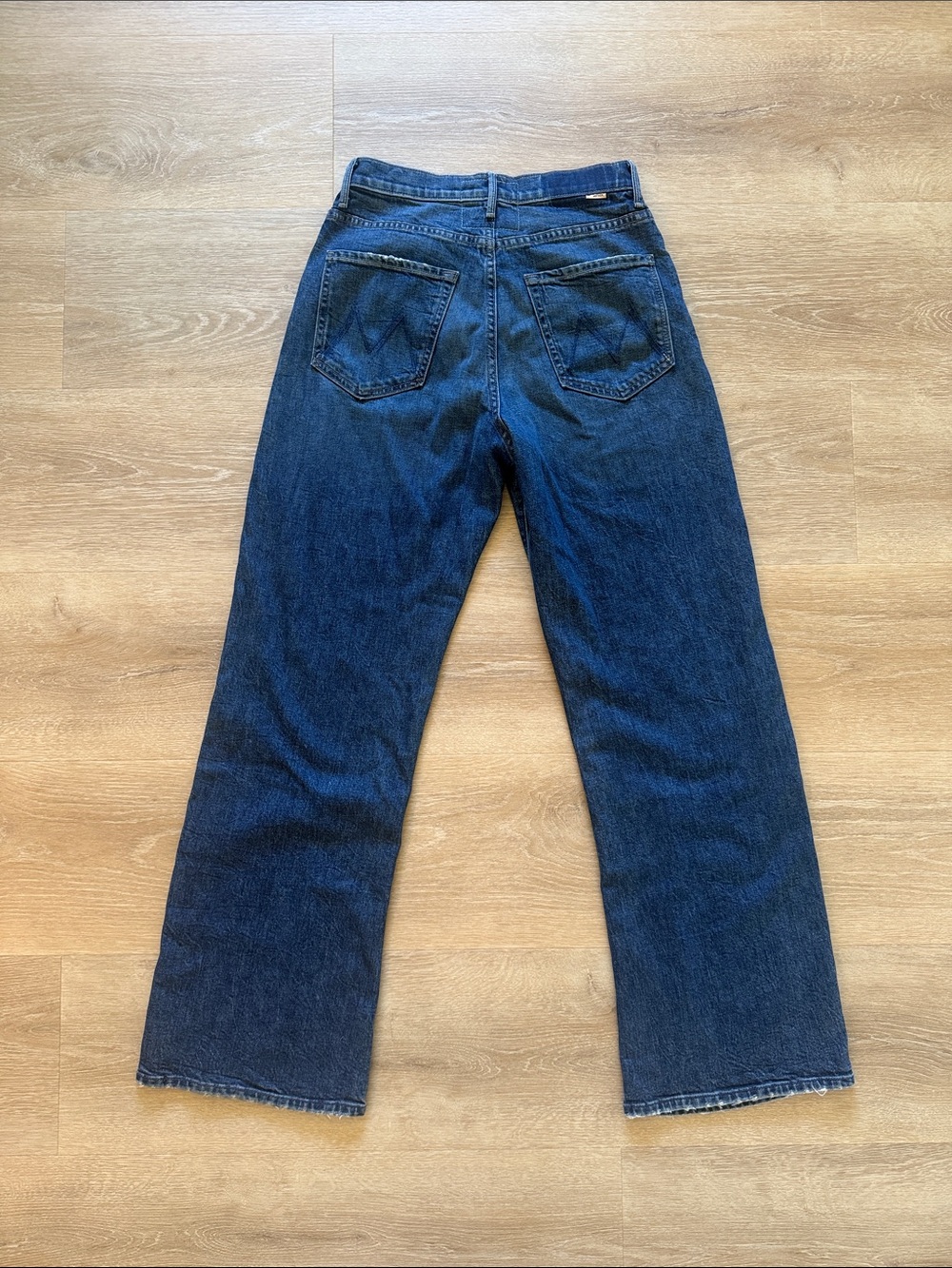 MOTHER Straight Leg Jeans in Dark Blue Wash